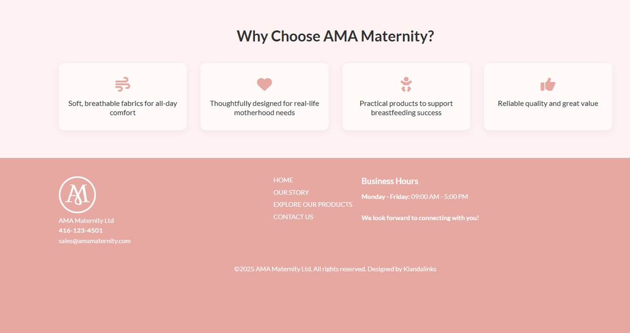 AMA Footer section